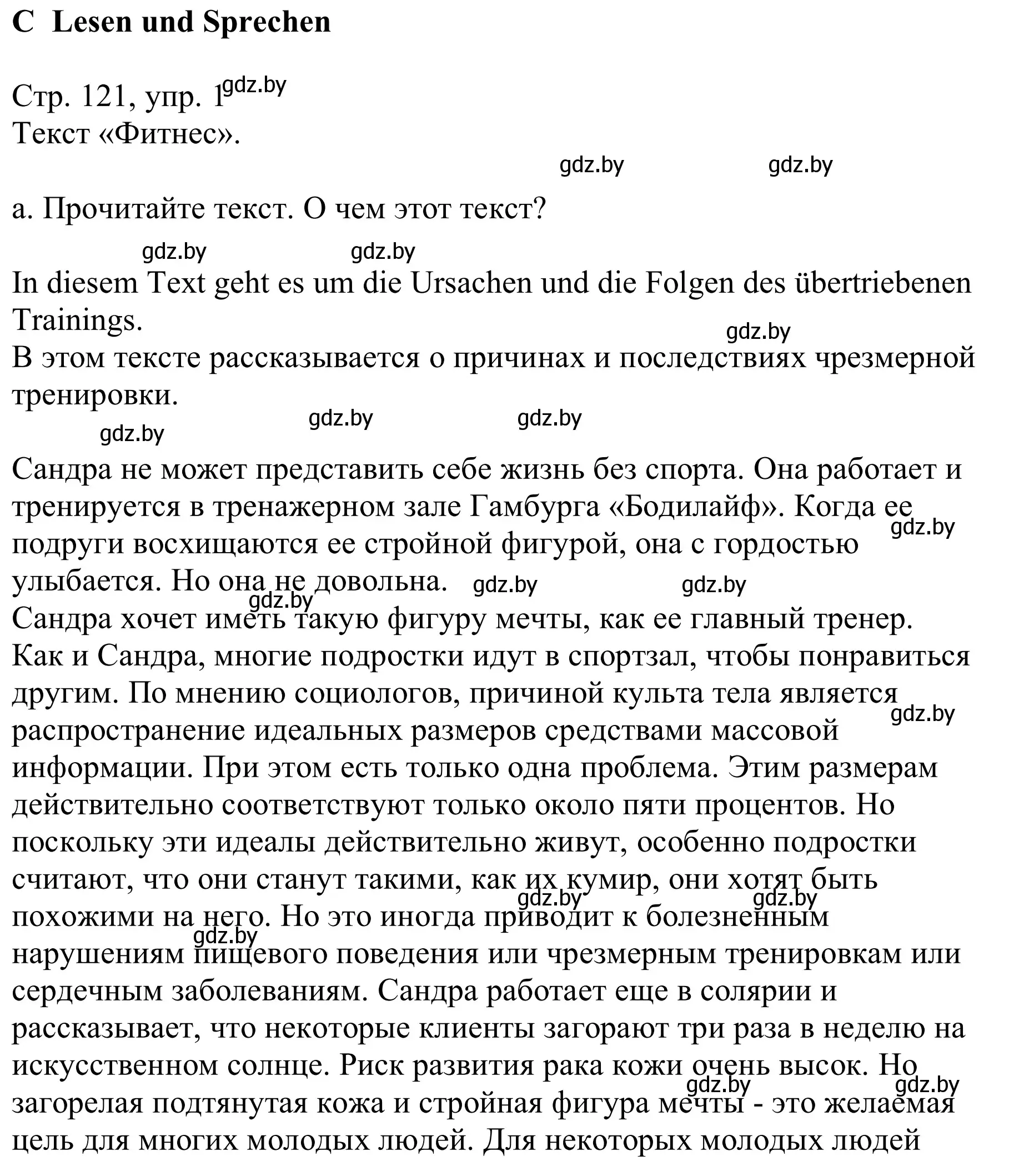 Решение номер 1a (страница 121) гдз по немецкому языку 9 класс Будько, Урбанович, учебник