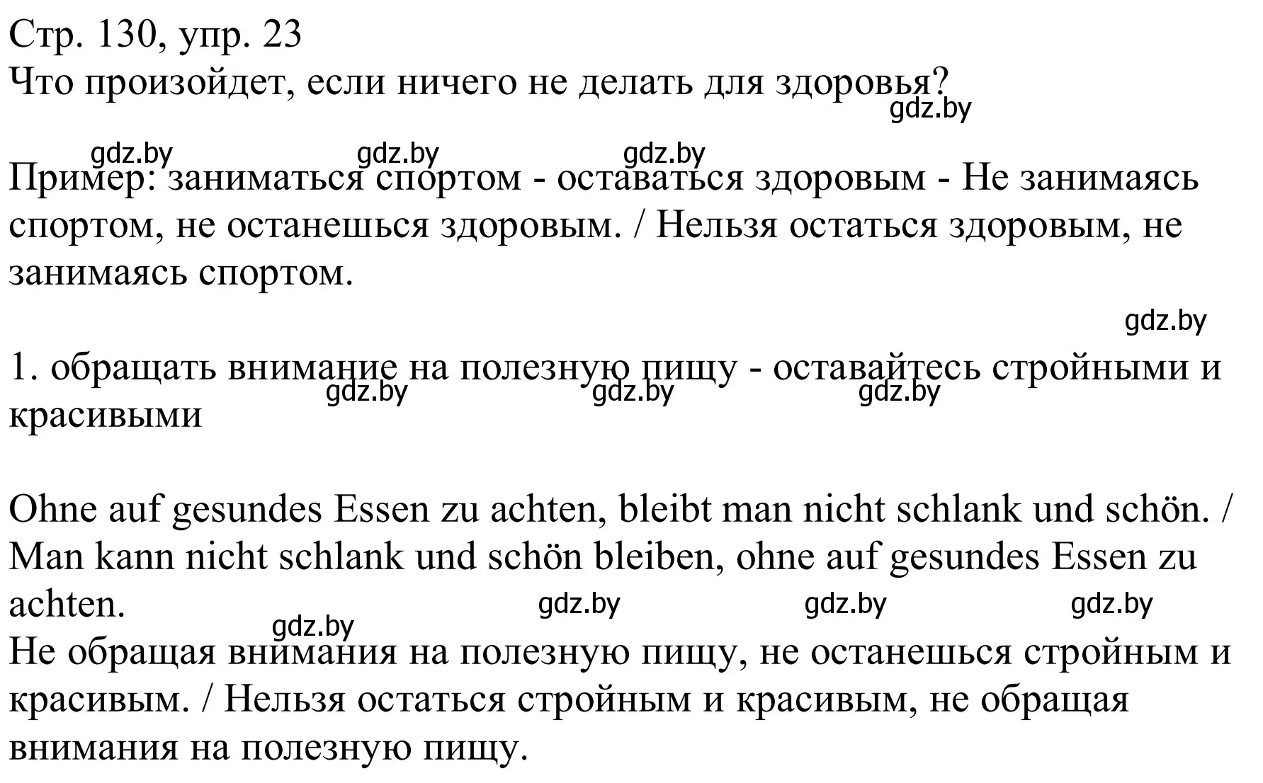 Решение номер 23 (страница 130) гдз по немецкому языку 9 класс Будько, Урбанович, учебник