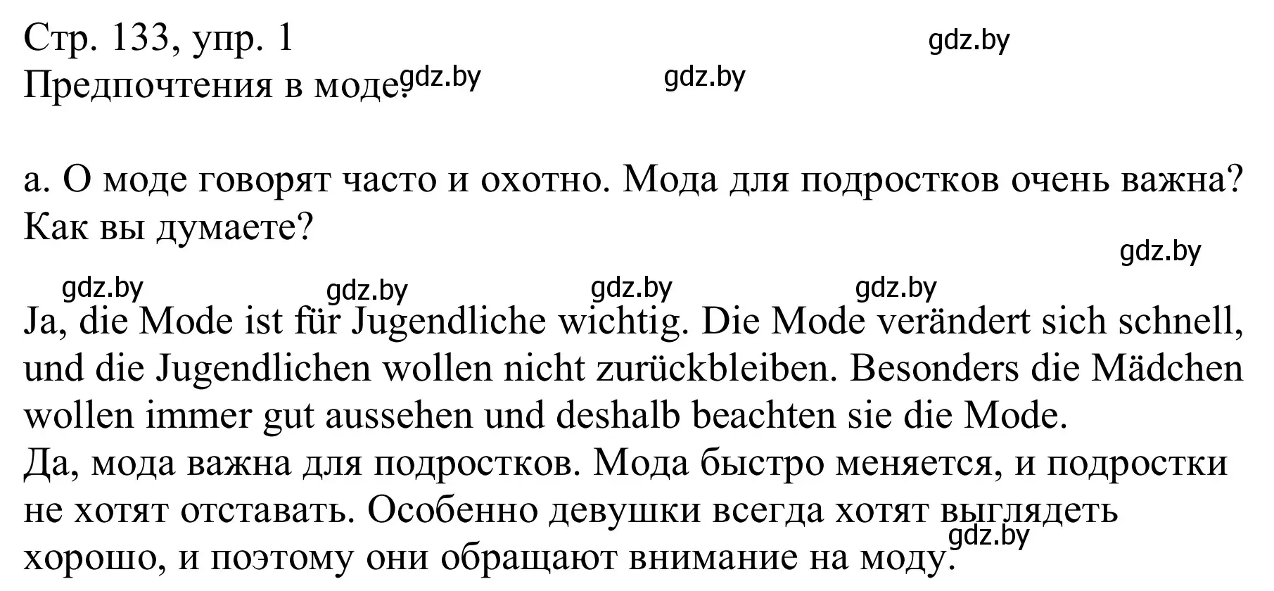 Решение номер 1a (страница 133) гдз по немецкому языку 9 класс Будько, Урбанович, учебник