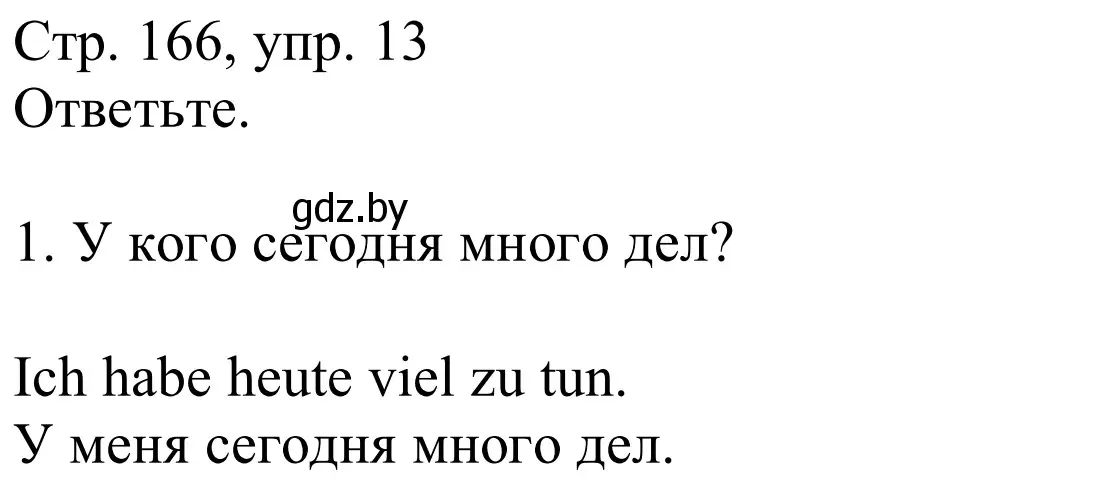 Решение номер 13 (страница 166) гдз по немецкому языку 9 класс Будько, Урбанович, учебник