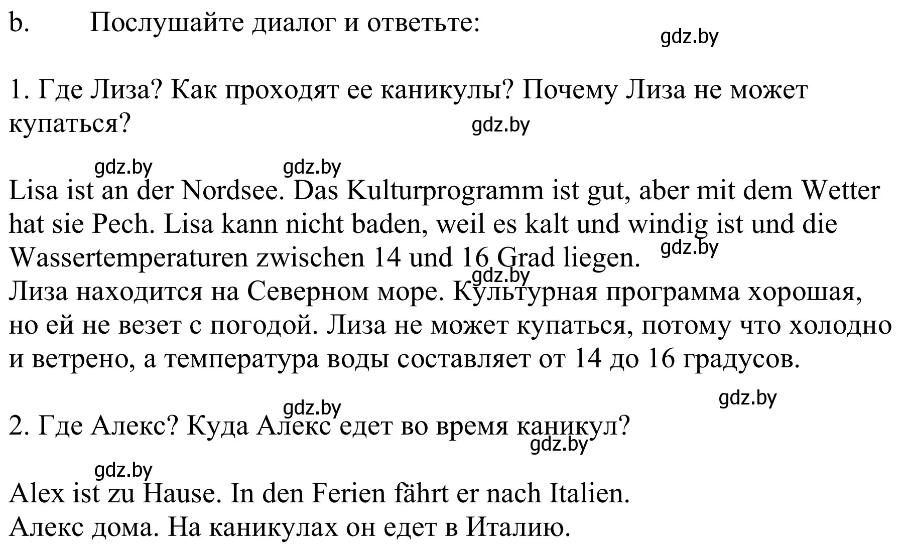 Решение номер 5b (страница 222) гдз по немецкому языку 9 класс Будько, Урбанович, учебник