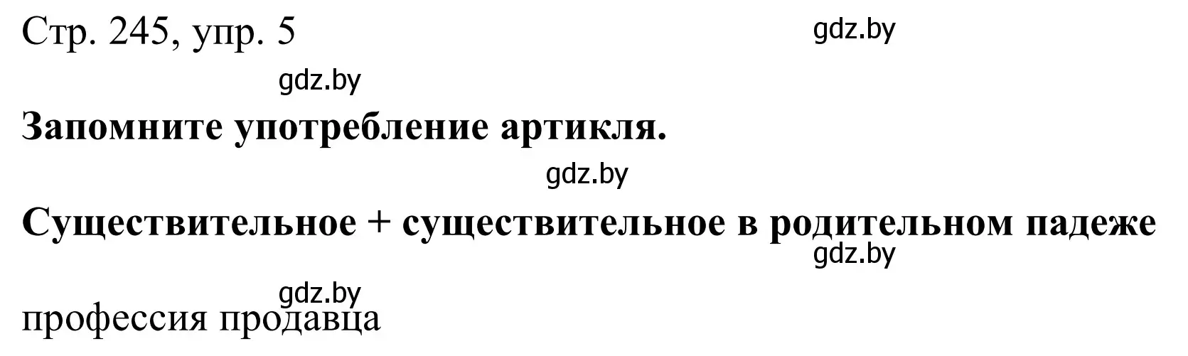 Решение номер 5 (страница 245) гдз по немецкому языку 9 класс Будько, Урбанович, учебник