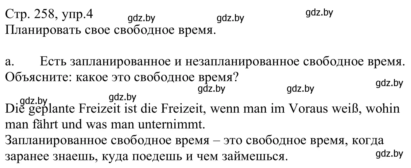 Решение номер 4a (страница 258) гдз по немецкому языку 9 класс Будько, Урбанович, учебник