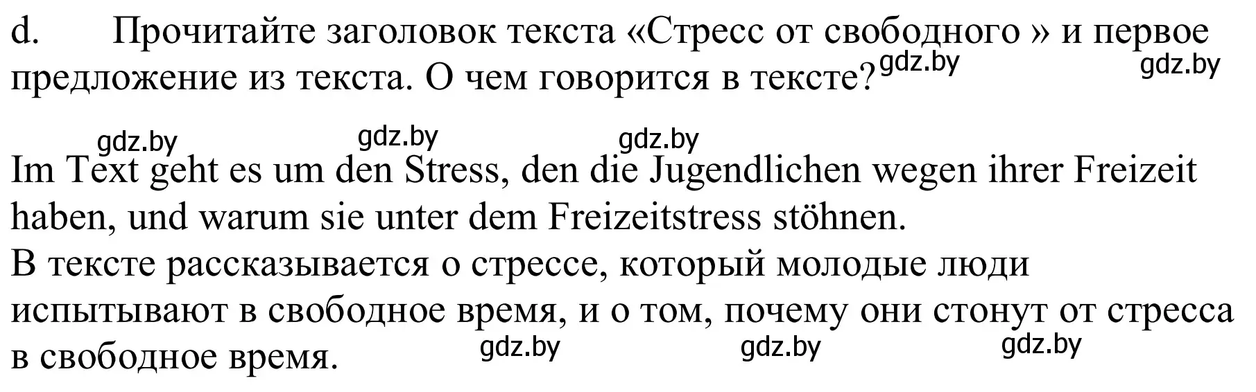 Решение номер 4d (страница 258) гдз по немецкому языку 9 класс Будько, Урбанович, учебник