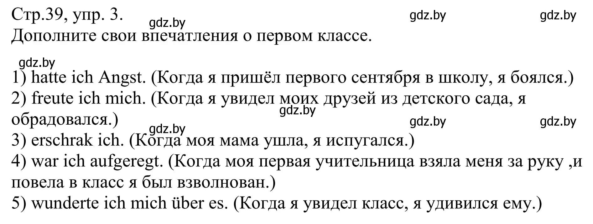 Решение номер 3 (страница 39) гдз по немецкому языку 10 класс Будько, Урбанович, рабочая тетрадь