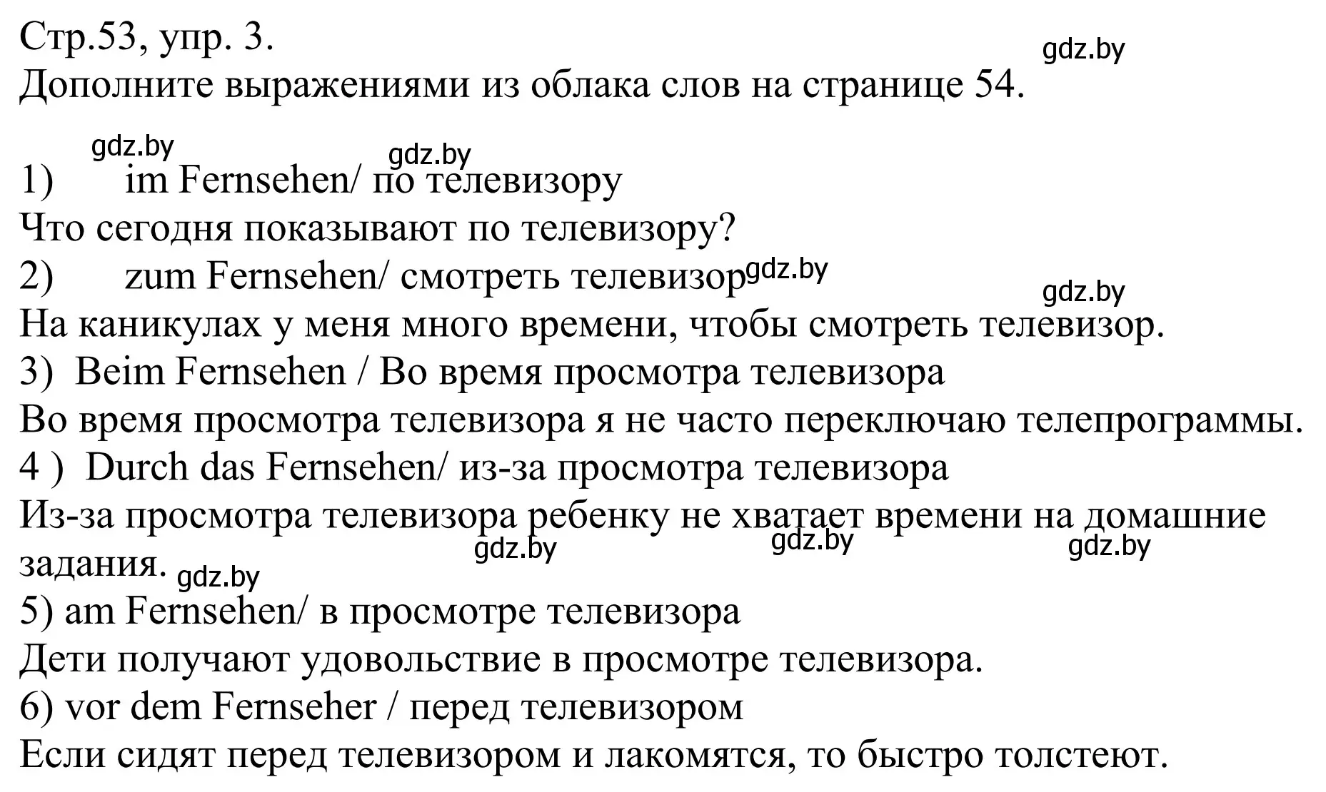 Решение номер 3 (страница 53) гдз по немецкому языку 10 класс Будько, Урбанович, рабочая тетрадь