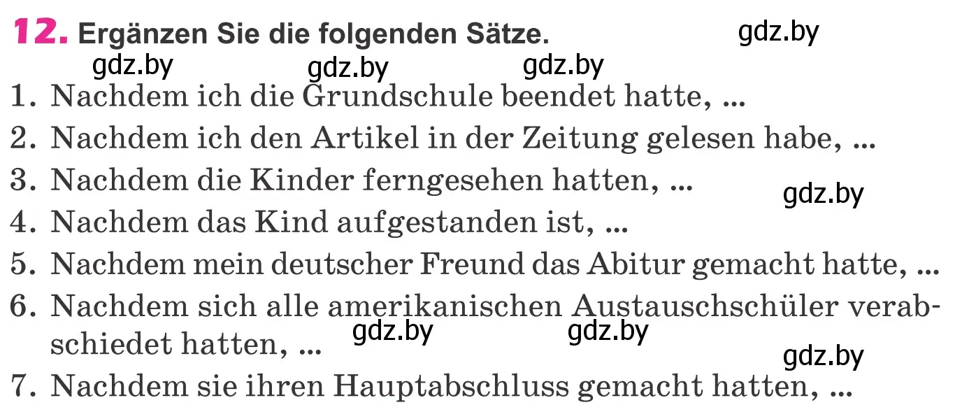 Условие номер 12 (страница 297) гдз по немецкому языку 10 класс Будько, Урбанович, учебник