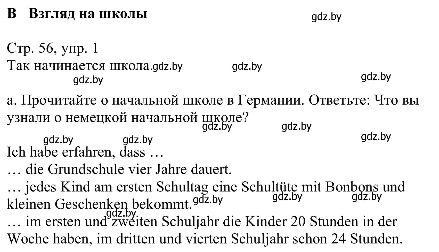 Решение номер 1a (страница 56) гдз по немецкому языку 10 класс Будько, Урбанович, учебник