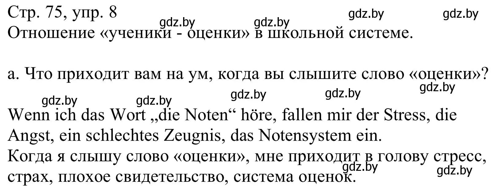 Решение номер 8a (страница 75) гдз по немецкому языку 10 класс Будько, Урбанович, учебник