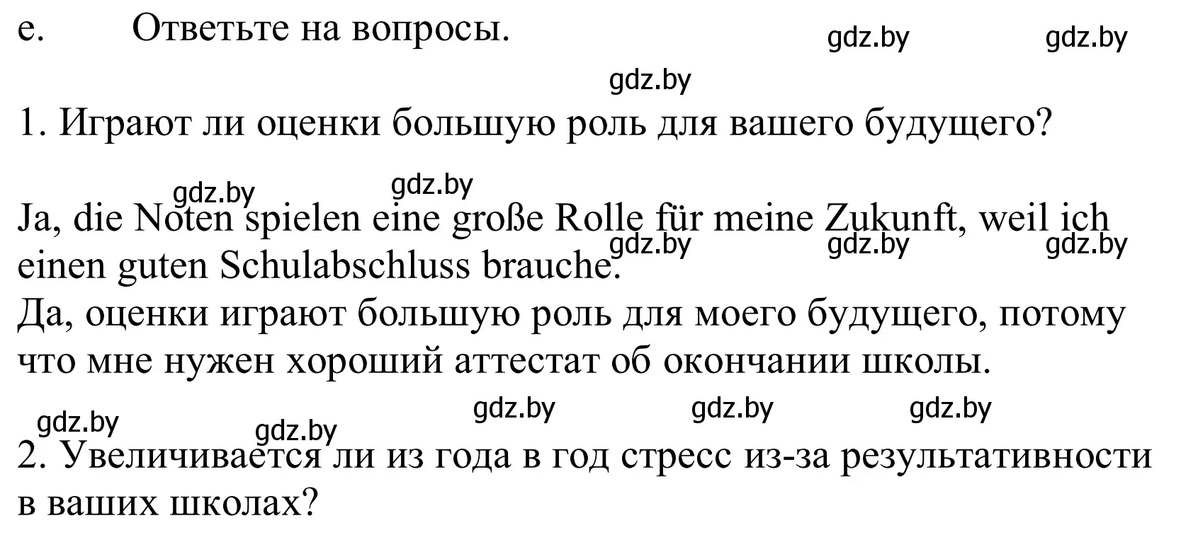 Решение номер 8e (страница 77) гдз по немецкому языку 10 класс Будько, Урбанович, учебник