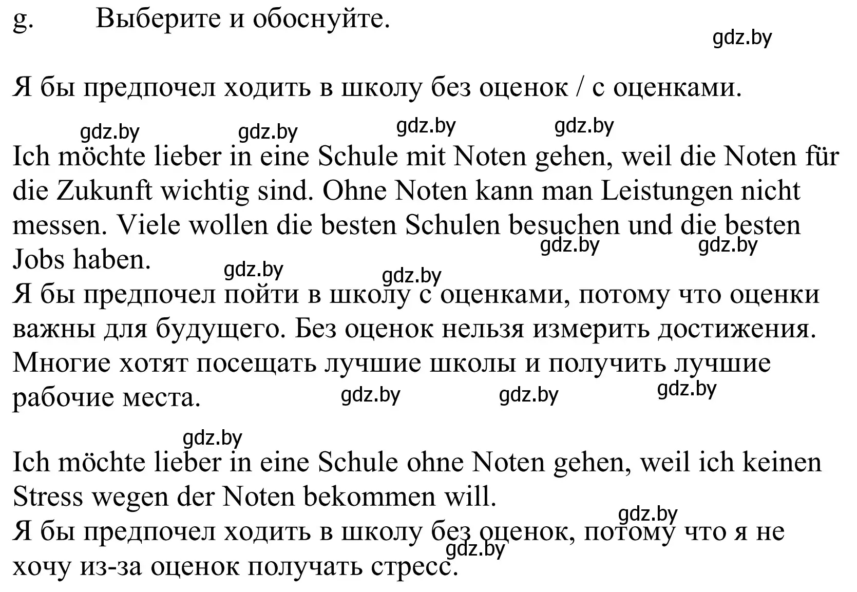 Решение номер 8g (страница 77) гдз по немецкому языку 10 класс Будько, Урбанович, учебник