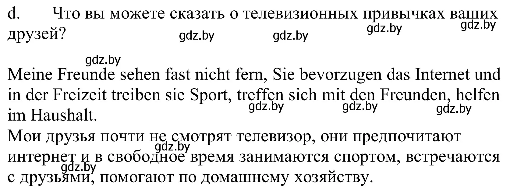 Решение номер 3d (страница 119) гдз по немецкому языку 10 класс Будько, Урбанович, учебник