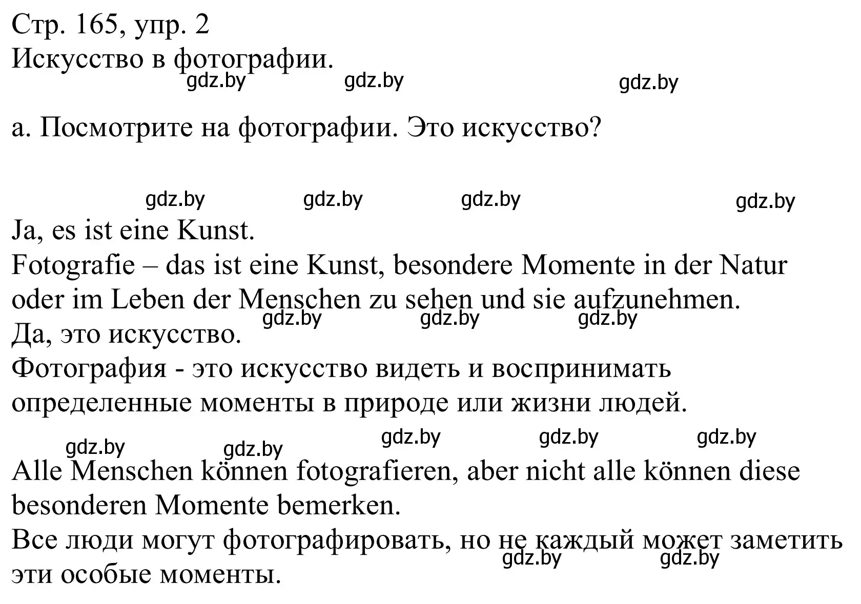 Решение номер 2a (страница 165) гдз по немецкому языку 10 класс Будько, Урбанович, учебник