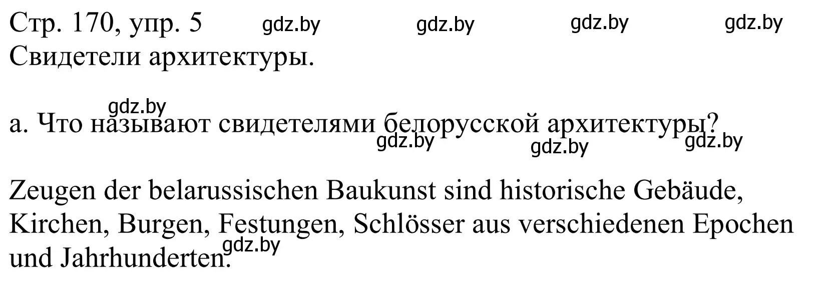 Решение номер 5a (страница 170) гдз по немецкому языку 10 класс Будько, Урбанович, учебник