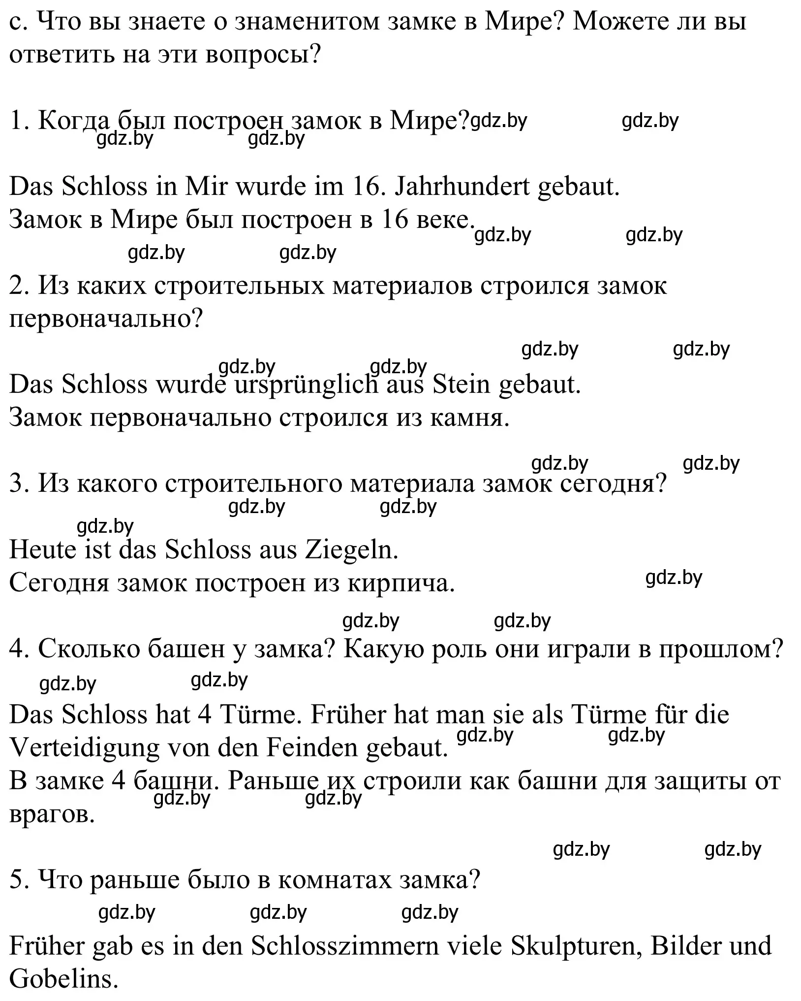 Решение номер 5c (страница 170) гдз по немецкому языку 10 класс Будько, Урбанович, учебник