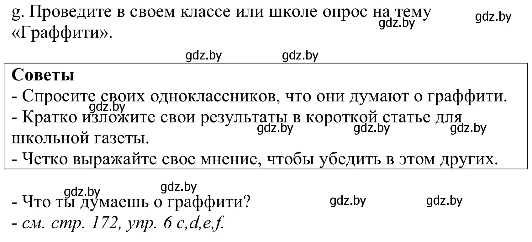 Решение номер 6g (страница 173) гдз по немецкому языку 10 класс Будько, Урбанович, учебник