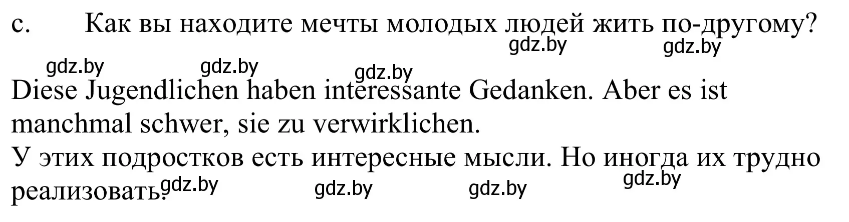 Решение номер 3c (страница 196) гдз по немецкому языку 10 класс Будько, Урбанович, учебник