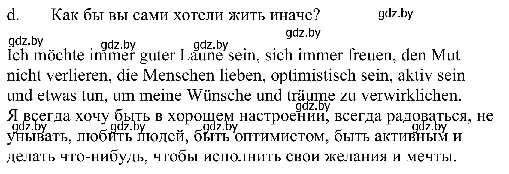 Решение номер 3d (страница 196) гдз по немецкому языку 10 класс Будько, Урбанович, учебник