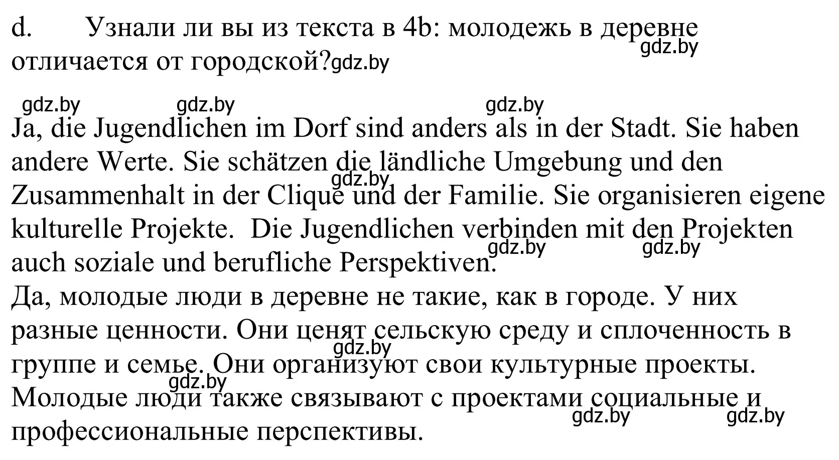 Решение номер 4d (страница 204) гдз по немецкому языку 10 класс Будько, Урбанович, учебник