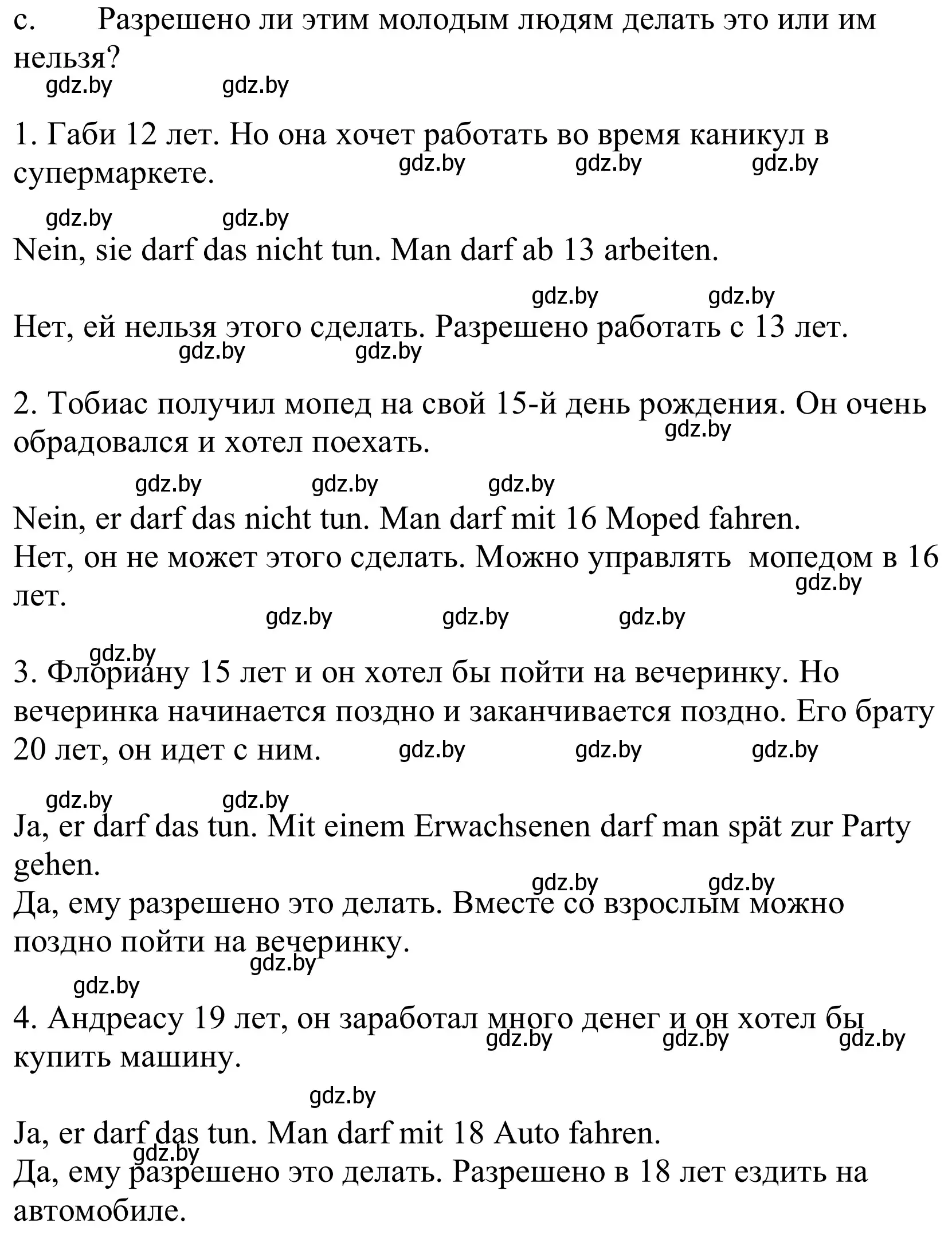 Решение номер 5c (страница 205) гдз по немецкому языку 10 класс Будько, Урбанович, учебник