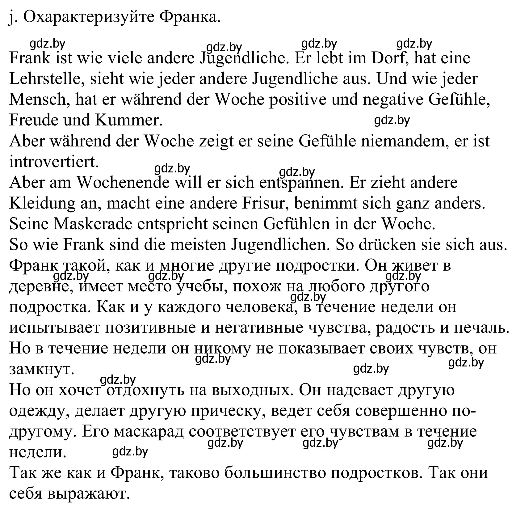 Решение номер 6j (страница 208) гдз по немецкому языку 10 класс Будько, Урбанович, учебник