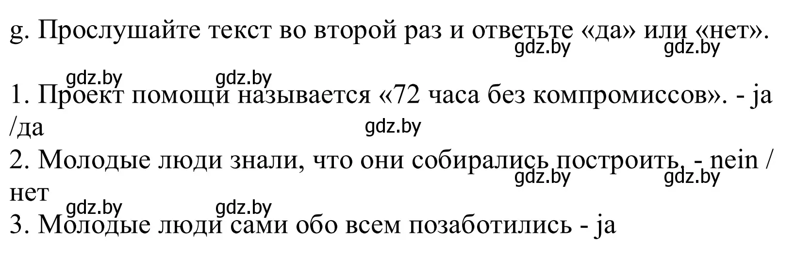 Решение номер 2g (страница 213) гдз по немецкому языку 10 класс Будько, Урбанович, учебник