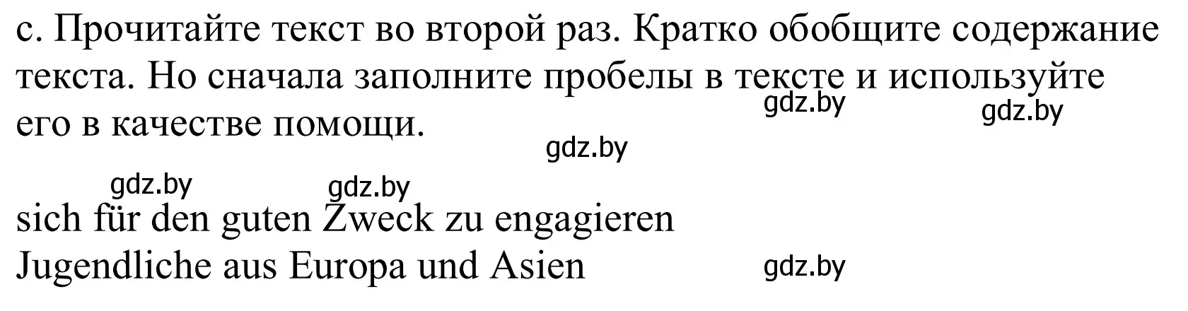 Решение номер 4c (страница 216) гдз по немецкому языку 10 класс Будько, Урбанович, учебник