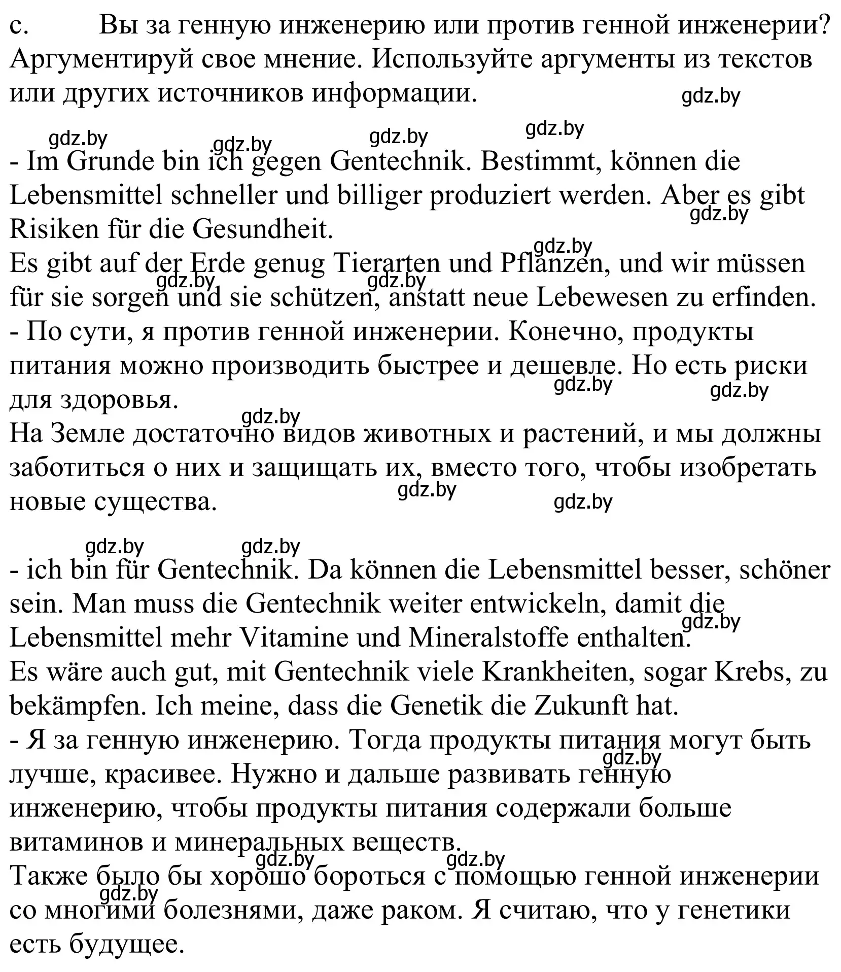 Решение номер 3c (страница 223) гдз по немецкому языку 10 класс Будько, Урбанович, учебник