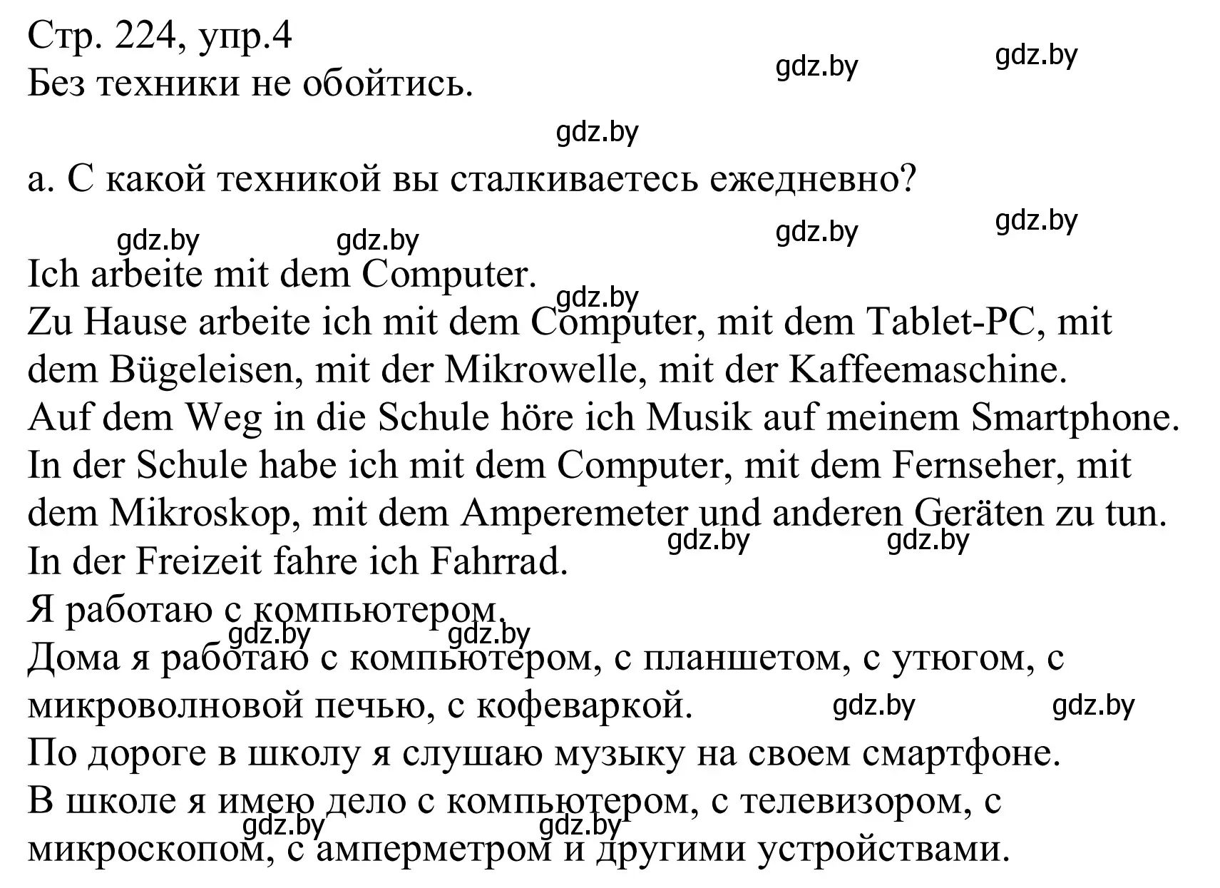 Решение номер 4a (страница 224) гдз по немецкому языку 10 класс Будько, Урбанович, учебник