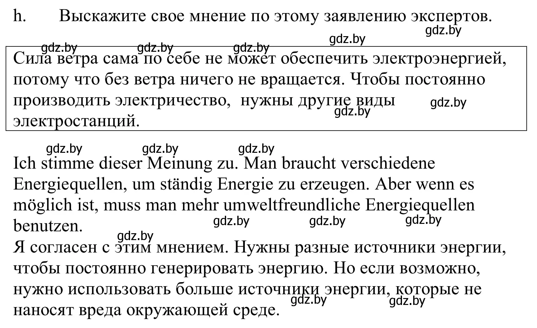 Решение номер 5h (страница 257) гдз по немецкому языку 10 класс Будько, Урбанович, учебник