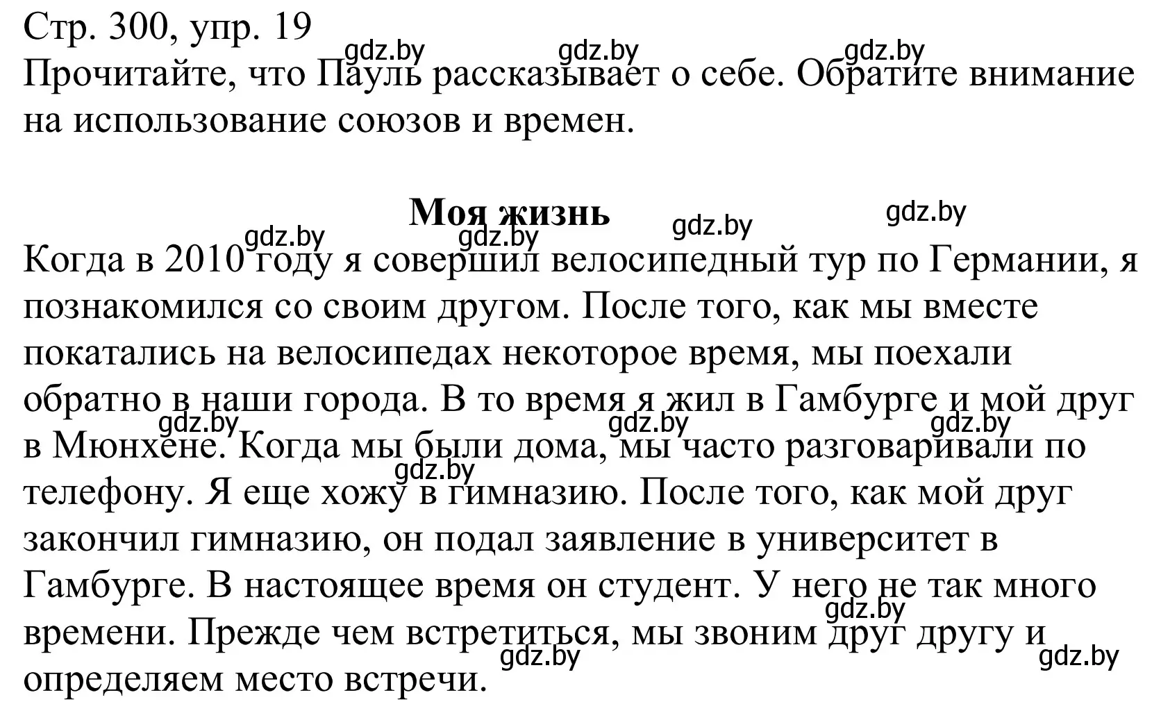 Решение номер 19 (страница 300) гдз по немецкому языку 10 класс Будько, Урбанович, учебник