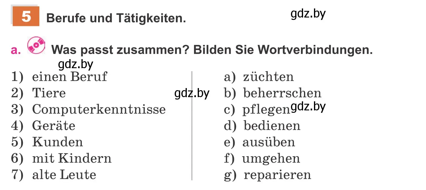 Условие номер 5а (страница 10) гдз по немецкому языку 11 класс Будько, Урбанович, учебник