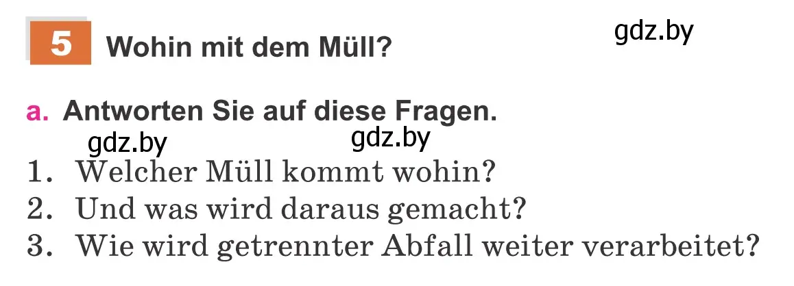 Условие номер 5a (страница 179) гдз по немецкому языку 11 класс Будько, Урбанович, учебник