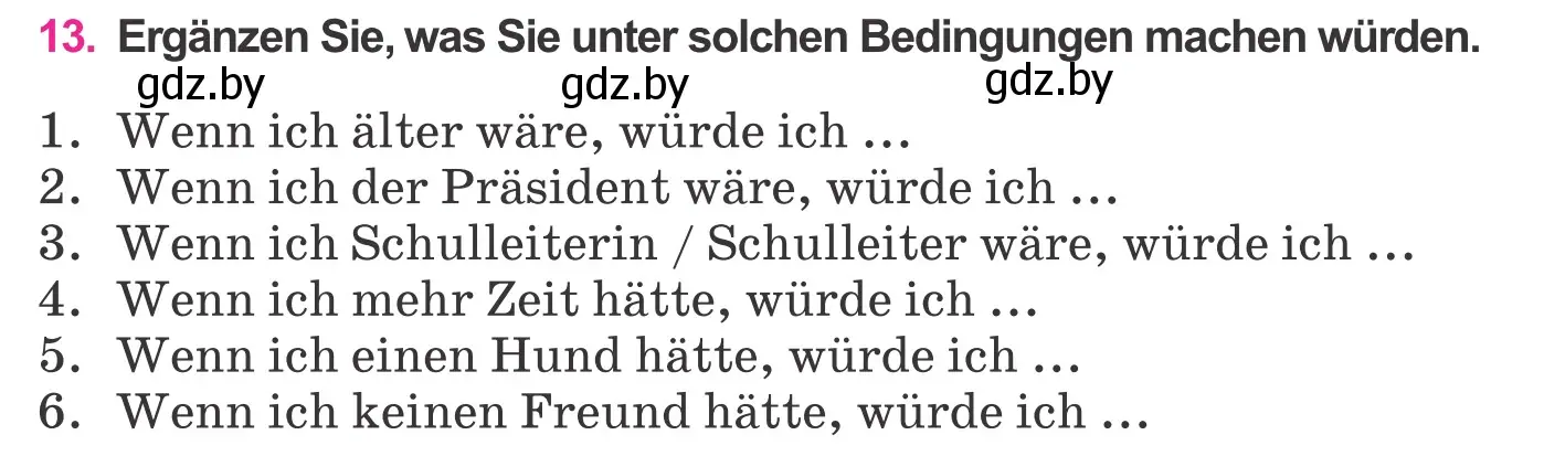 Условие номер 13 (страница 321) гдз по немецкому языку 11 класс Будько, Урбанович, учебник