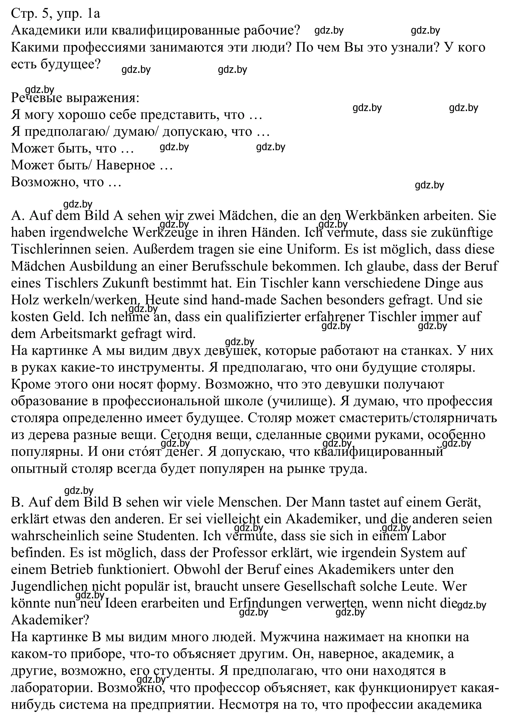 Решение номер 1a (страница 5) гдз по немецкому языку 11 класс Будько, Урбанович, учебник