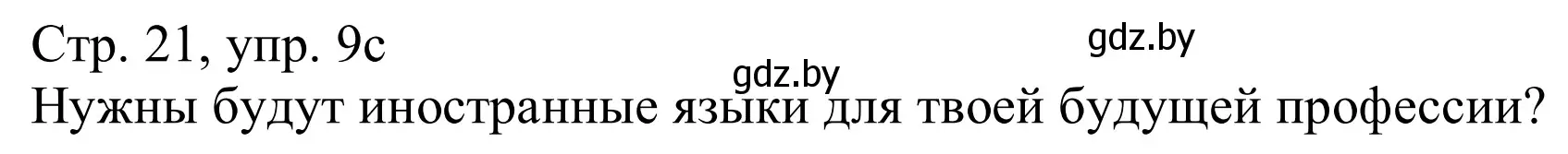 Решение номер 9c (страница 21) гдз по немецкому языку 11 класс Будько, Урбанович, учебник