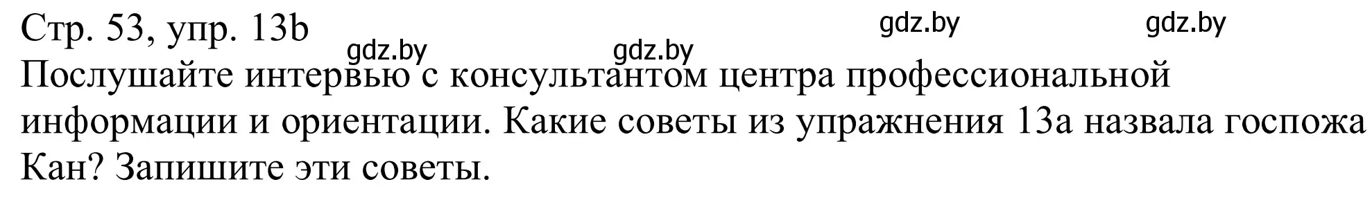 Решение номер 13b (страница 53) гдз по немецкому языку 11 класс Будько, Урбанович, учебник