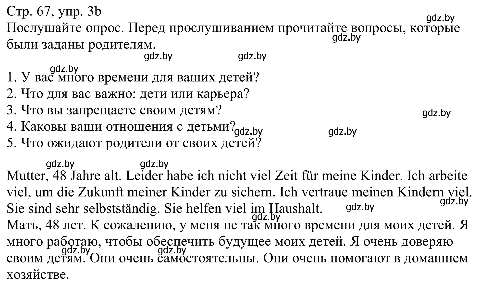 Решение номер 3b (страница 67) гдз по немецкому языку 11 класс Будько, Урбанович, учебник