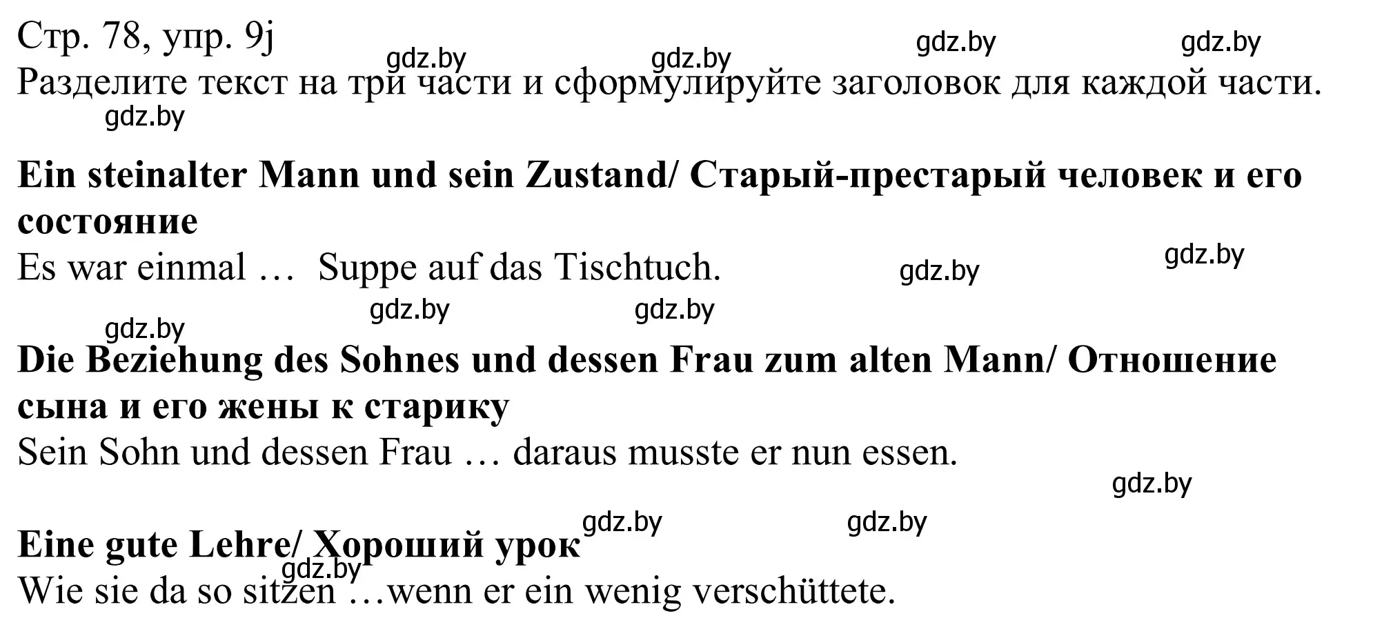 Решение номер 9j (страница 77) гдз по немецкому языку 11 класс Будько, Урбанович, учебник