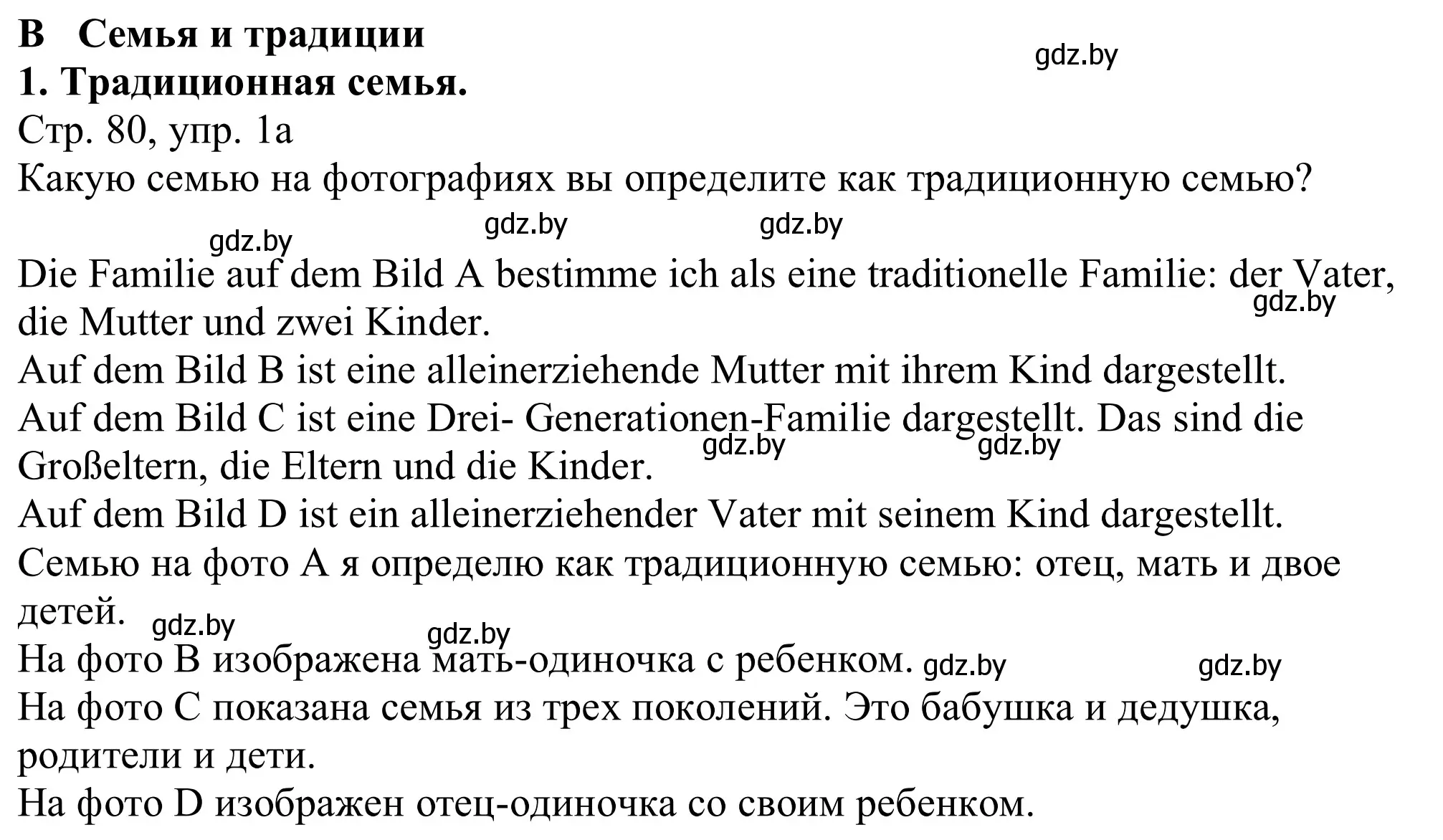 Решение номер 1a (страница 80) гдз по немецкому языку 11 класс Будько, Урбанович, учебник