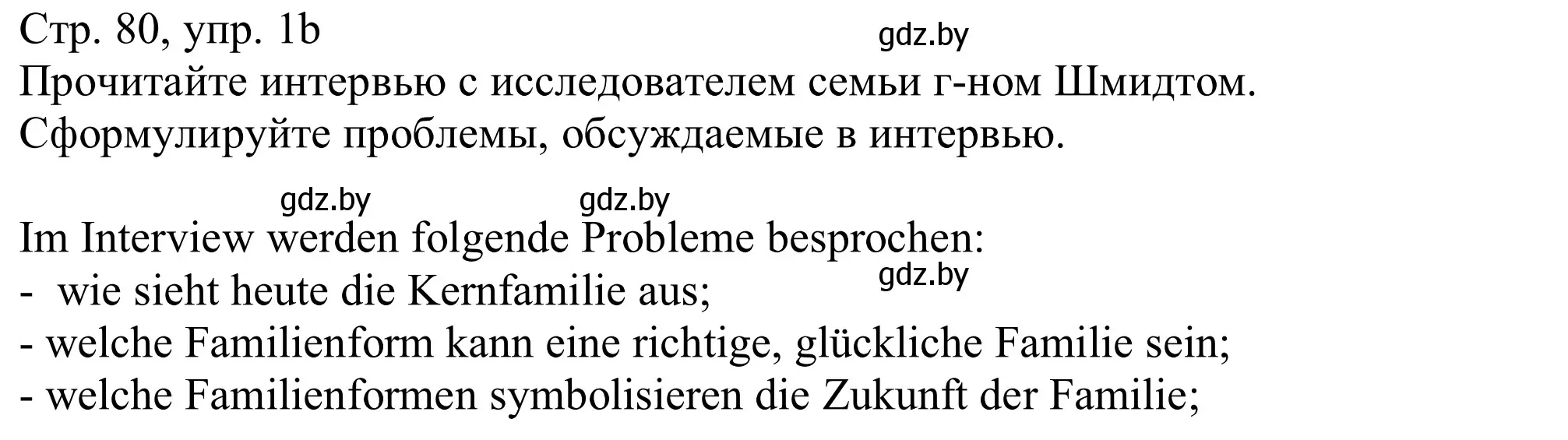 Решение номер 1b (страница 80) гдз по немецкому языку 11 класс Будько, Урбанович, учебник