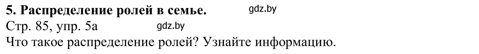 Решение номер 5a (страница 85) гдз по немецкому языку 11 класс Будько, Урбанович, учебник