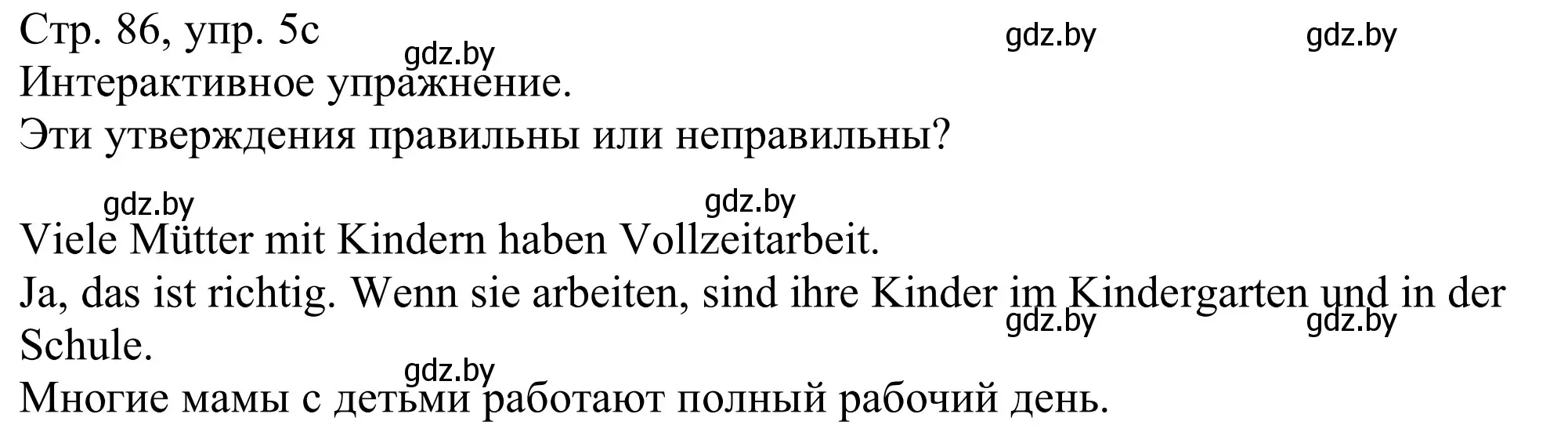 Решение номер 5c (страница 86) гдз по немецкому языку 11 класс Будько, Урбанович, учебник