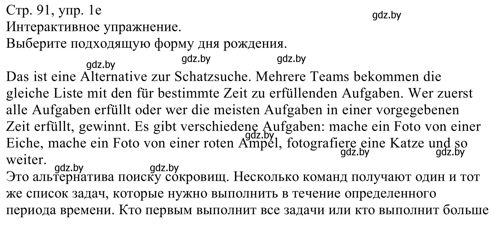 Решение номер 1e (страница 91) гдз по немецкому языку 11 класс Будько, Урбанович, учебник