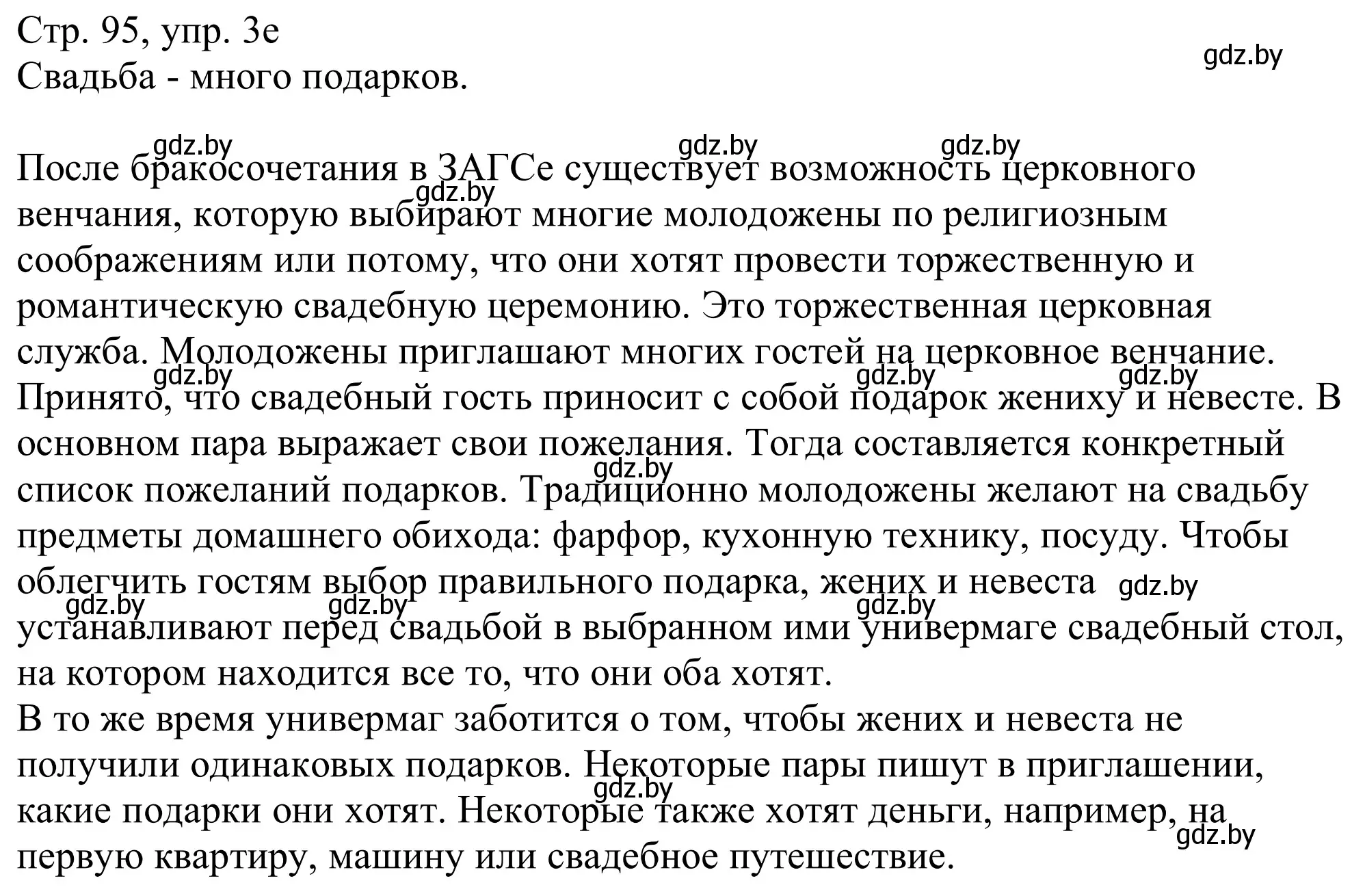 Решение номер 3e (страница 95) гдз по немецкому языку 11 класс Будько, Урбанович, учебник