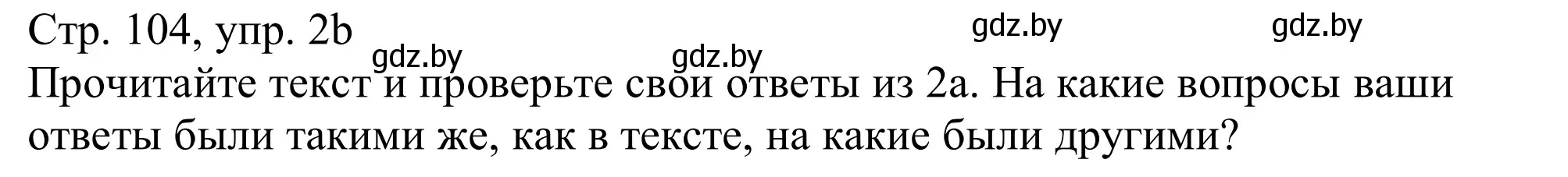 Решение номер 2b (страница 104) гдз по немецкому языку 11 класс Будько, Урбанович, учебник