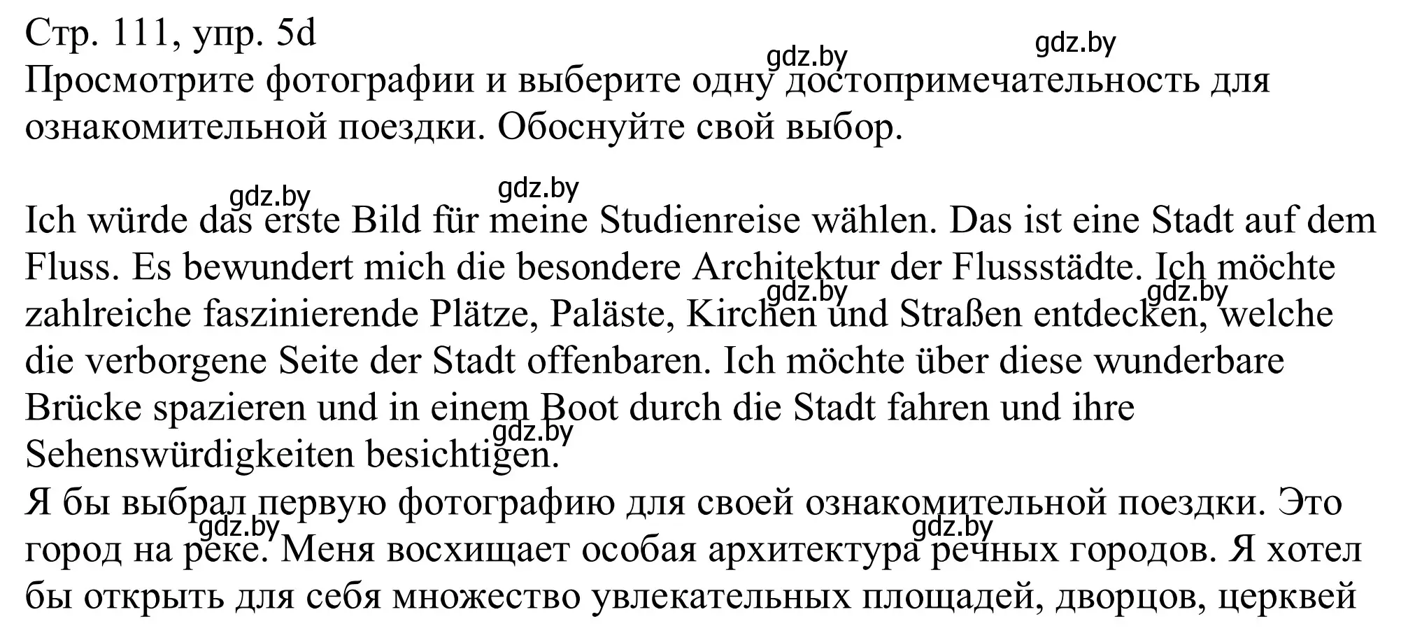 Решение номер 5d (страница 111) гдз по немецкому языку 11 класс Будько, Урбанович, учебник