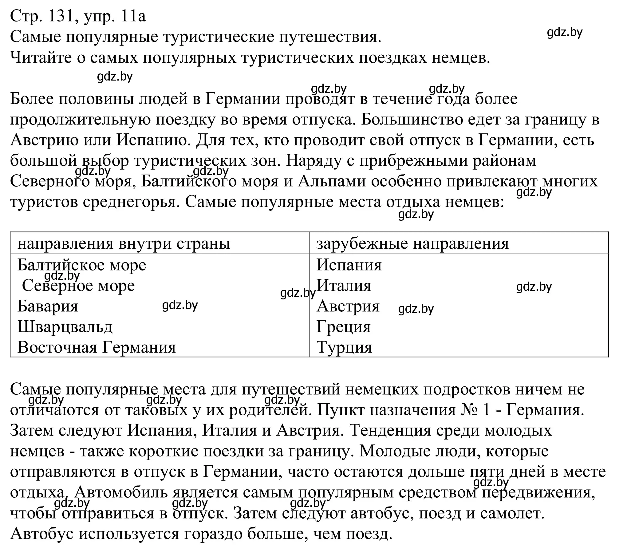 Решение номер 11a (страница 131) гдз по немецкому языку 11 класс Будько, Урбанович, учебник