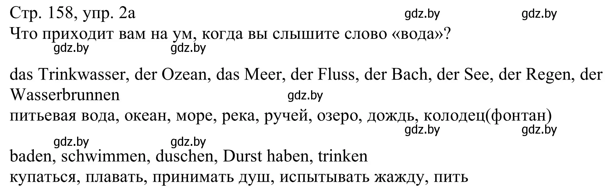 Решение номер 2a (страница 158) гдз по немецкому языку 11 класс Будько, Урбанович, учебник