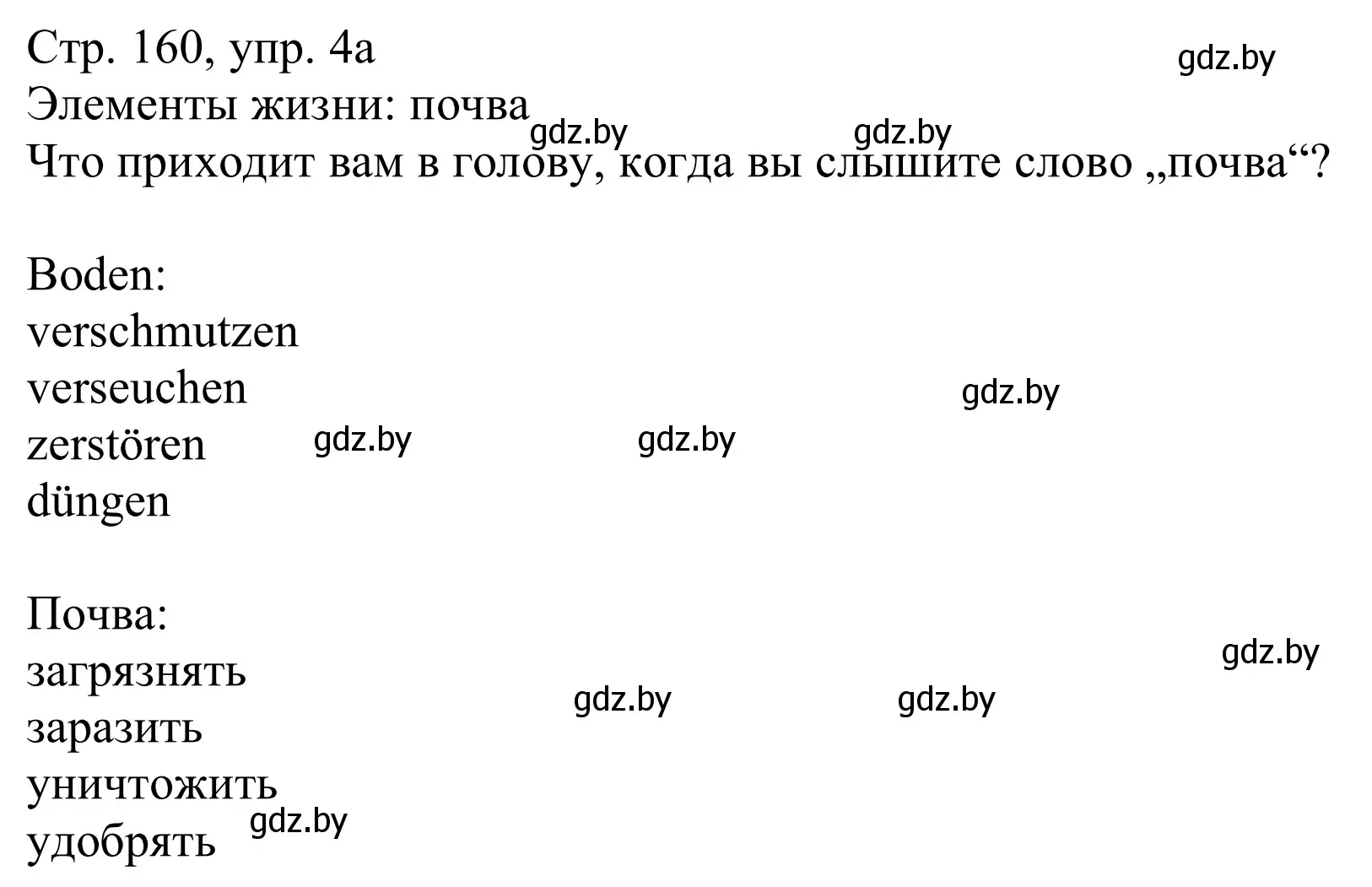 Решение номер 4a (страница 160) гдз по немецкому языку 11 класс Будько, Урбанович, учебник